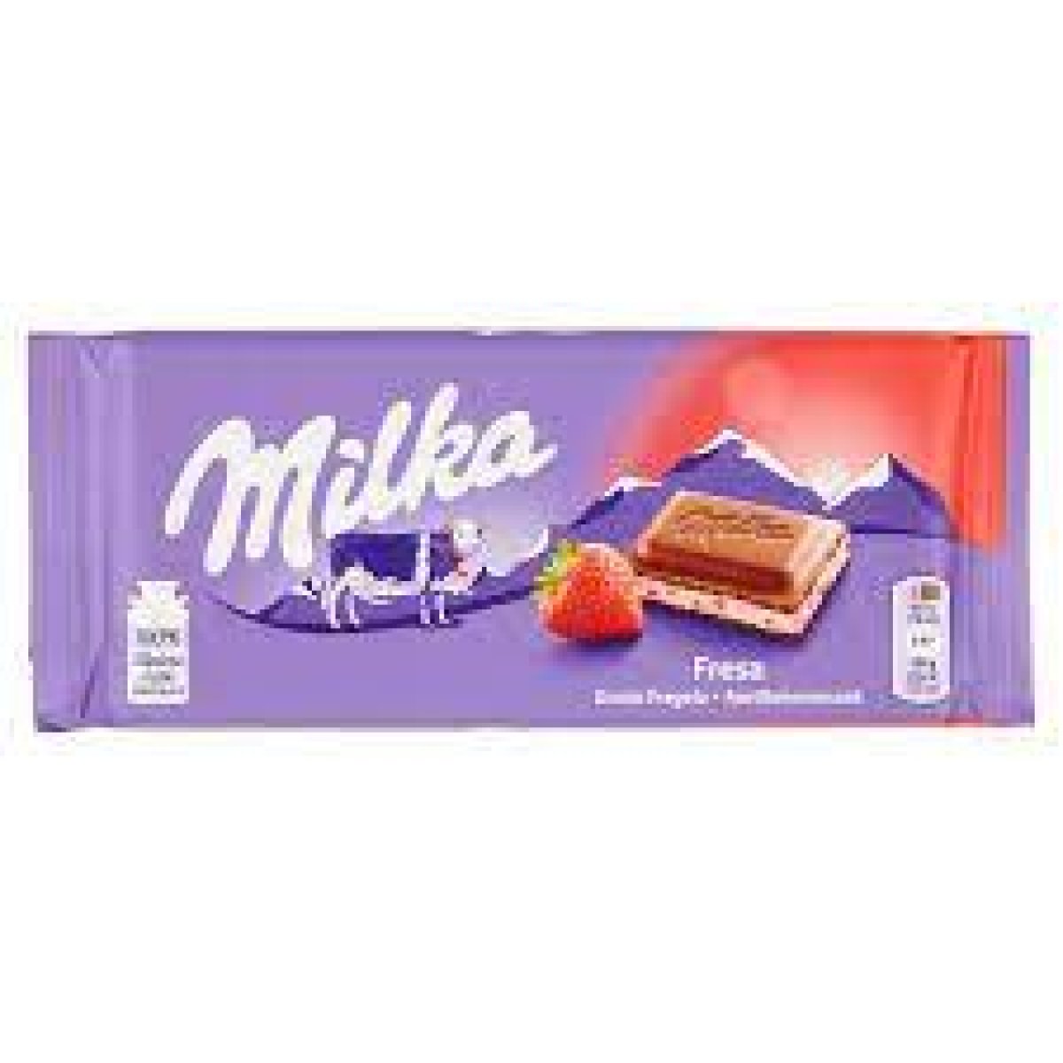 cioccolato fragola 100gr milka