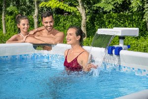 CASCATA PER PISCINA CON LED