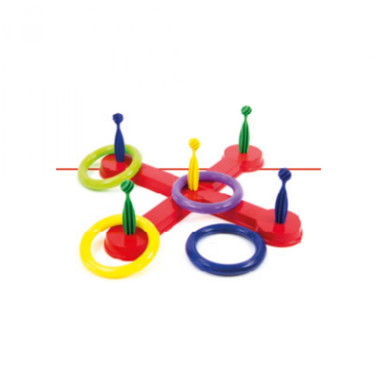 Quoits Gioco Lancio Anelli 5 Pezzi Corda di Legno Quoits 8 Pcs Colorato Anelli di Plastica per Dentro e Allaperto UlifeME Giochi di Ring Toss per Bambini e Adulti 2 Forme Giochi Borsa Imballata 