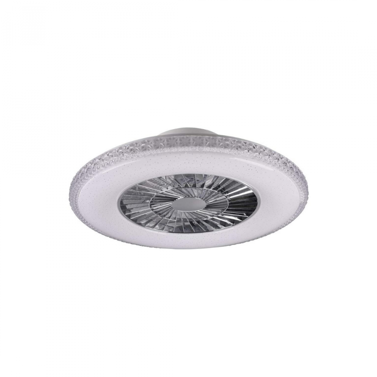 HARSTAD VENTILATORE E PLAFONIERA LED EFFETTO CRISTALLO CON TELECOMANDO