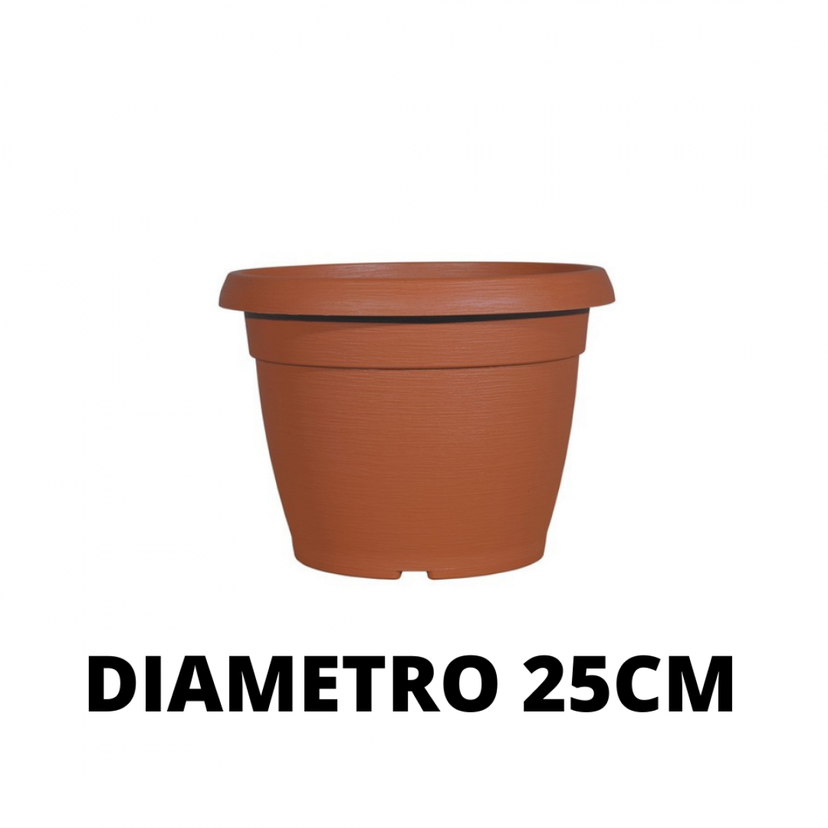 VASO SIMILCOTTO SPAZZOLATO D.25 TERRACOTTA