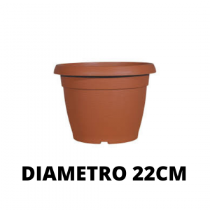 VASO SIMILCOTTO SPAZZOLATO D.22 TERRACOTTA