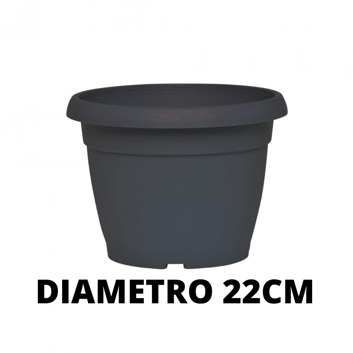 VASO SIMILCOTTO SPAZZOLATO D.22 ANTRACITE 