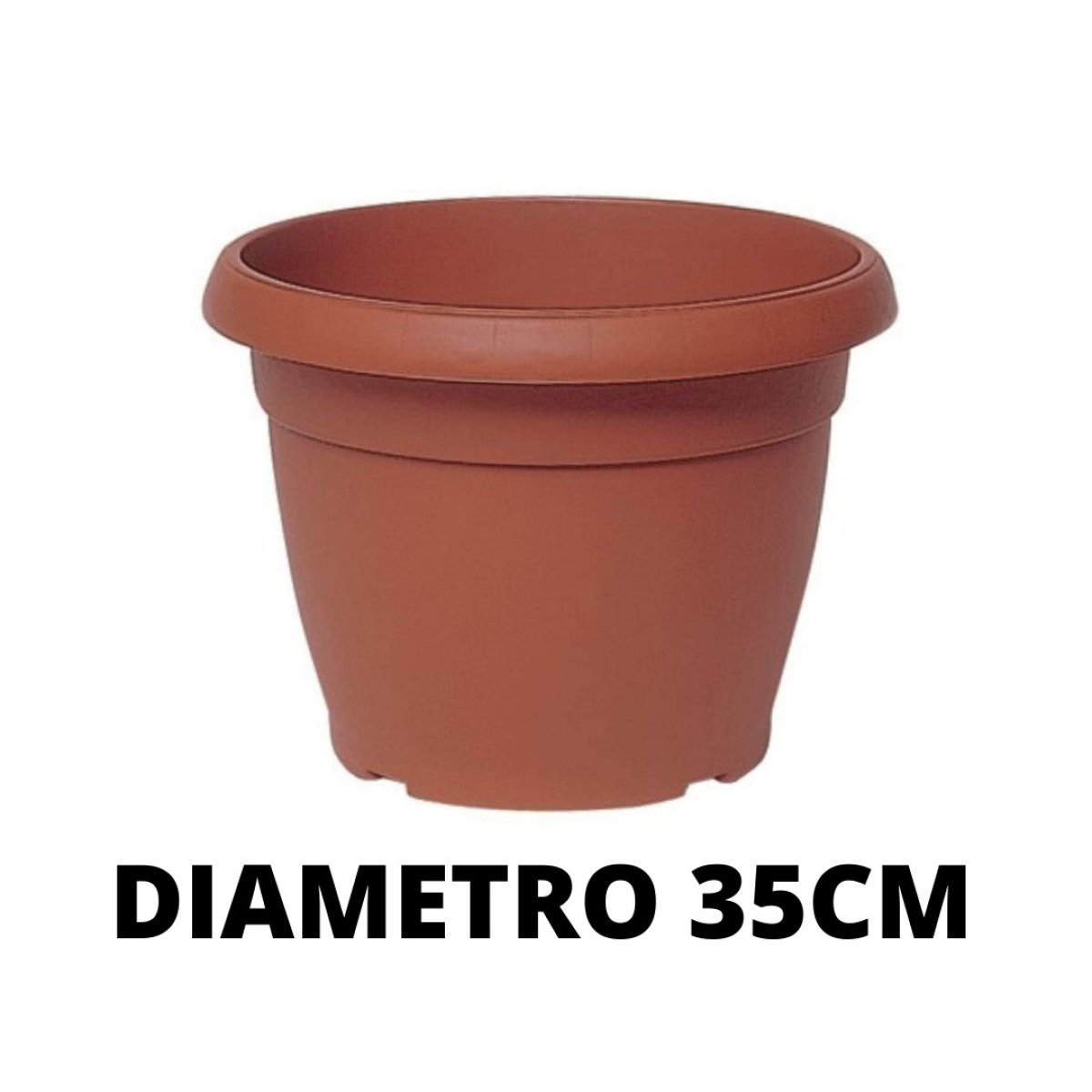 VASO SIMILCOTTO SPAZZOLATO D.35 TERRACOTTA 