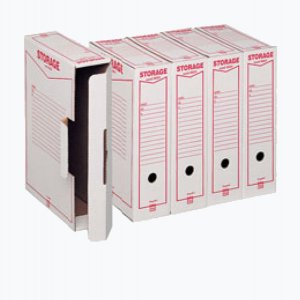 catola archivio Storage - formato legale - 85x253x355 mm - bianco e rosso - 1602