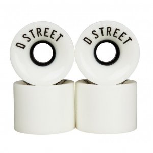 Dstreet Ruote morbide per Skate Mini Cruiser- 78 A - 59mm x 45mm - pack 4 pz BIANCO