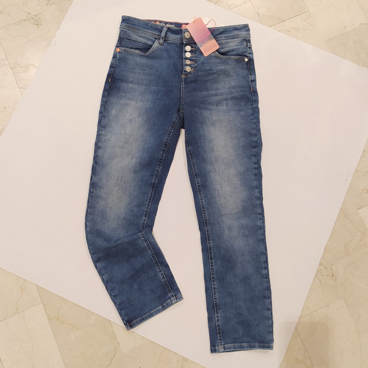 JEANS chiaro cotone elasticizzato tessuto morbido leggero