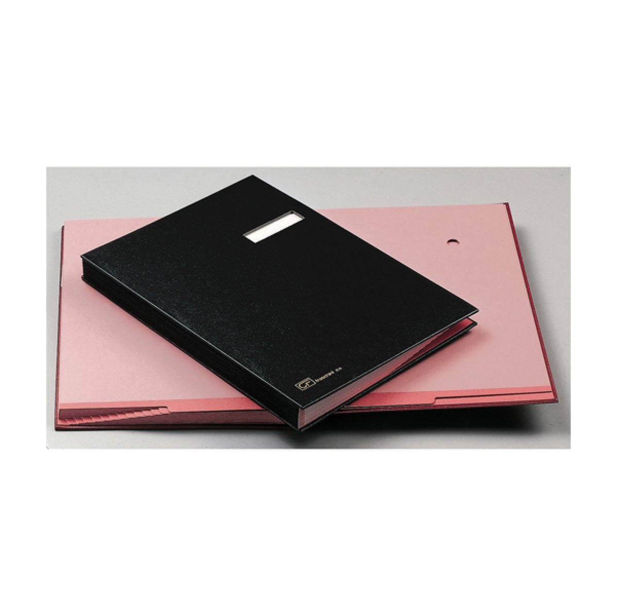 Libro firma - 14 intercalari rinforzati - 24x34 cm - nero -