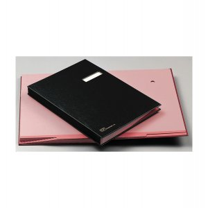 Libro firma - 14 intercalari rinforzati - 24x34 cm - nero -