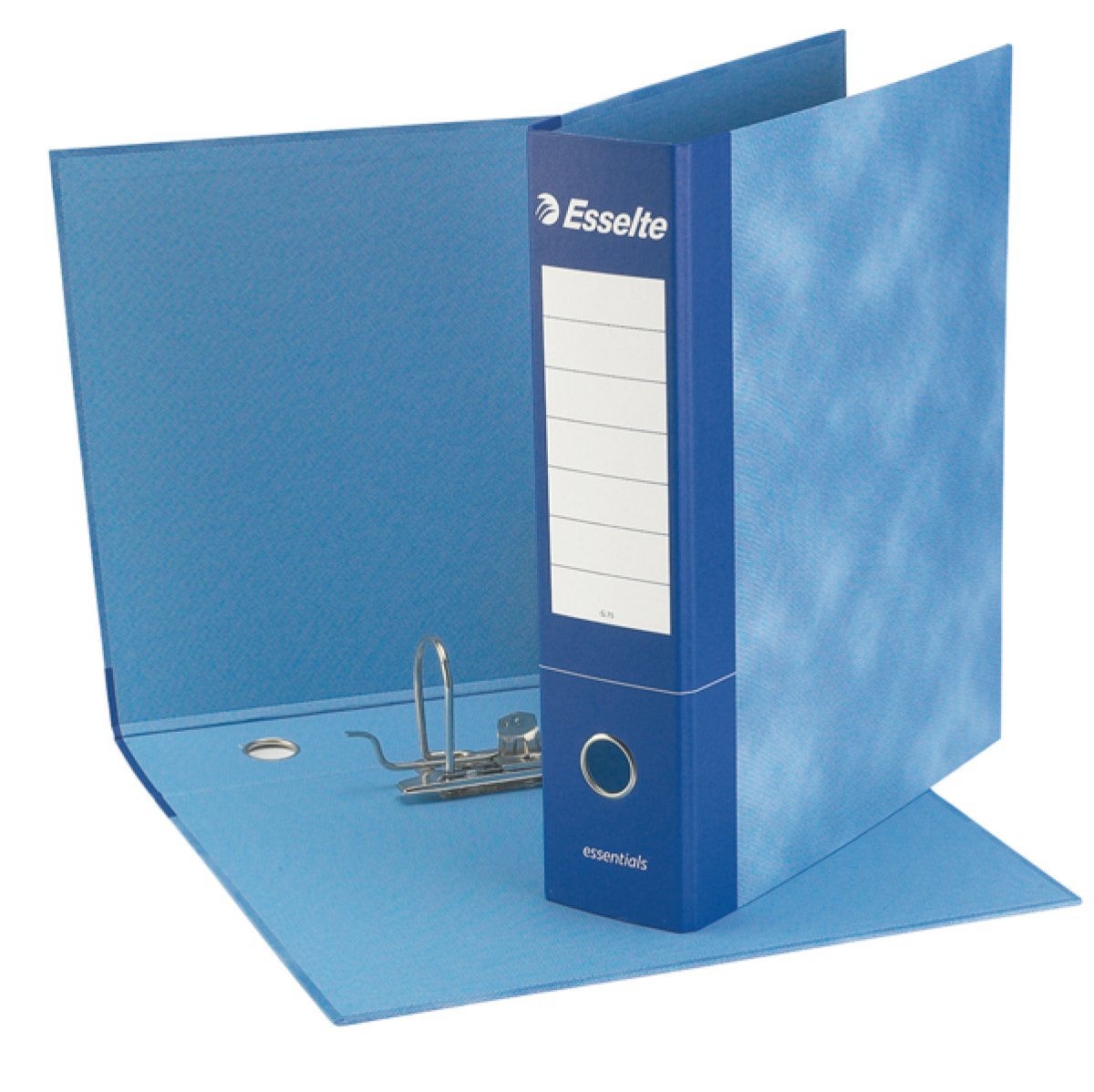 Registratore Essentials G75 - dorso 8 cm - protocollo 23x33 cm - blu - Esselte 