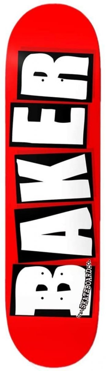 Baker Skateboards Baker Brand LOGO Deck Red/White grip in omaggio INCLUSO BAKER Skateboards
