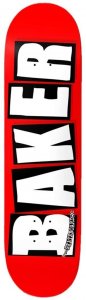 Baker Skateboards Baker Brand LOGO Deck Red/White grip in omaggio INCLUSO