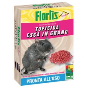 FLORTIS TOPICIDA ESCA IN GRANO cattura TOPI RATTI VELENO pronto all'uso