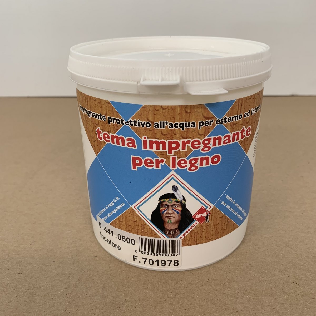 IMPREGNANTE PER LEGNO ALL'ACQUA PER INTERNO E ESTERNO ARD-RACCANELLO 0,75 lt TEMA MPREGNANTE ARD RACCANELLO 0,75 lt