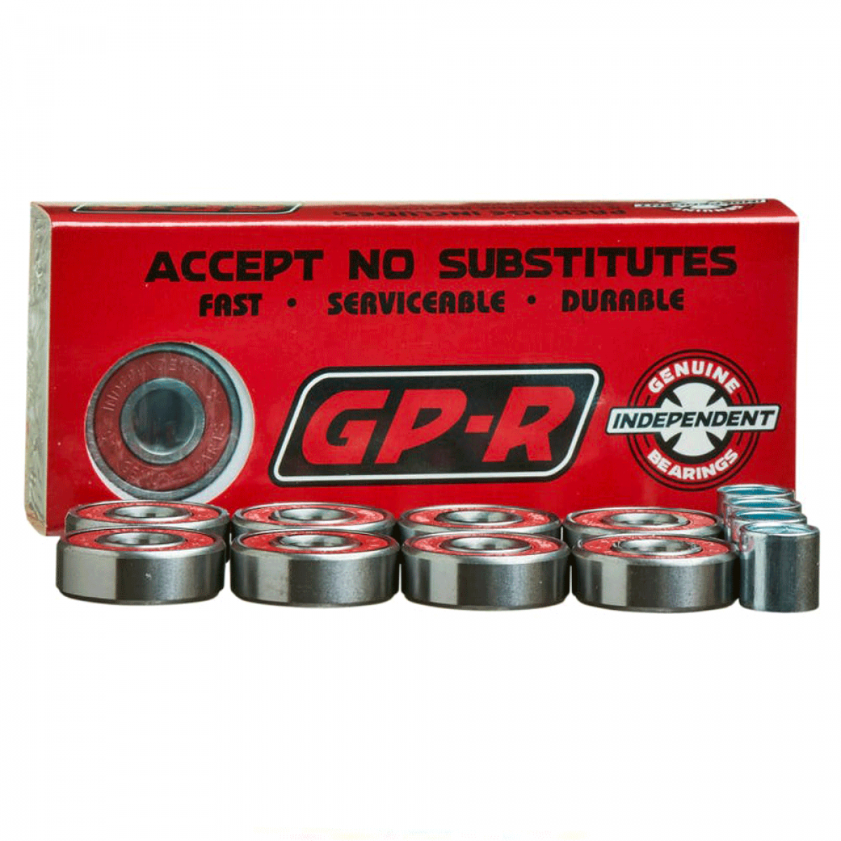 INDEPENDENT Cuscinetti Genuine Parts Bearing ABEC 5 Alta Velocita' (Confezione 8 Pezzi) Independent Bearing Professionali