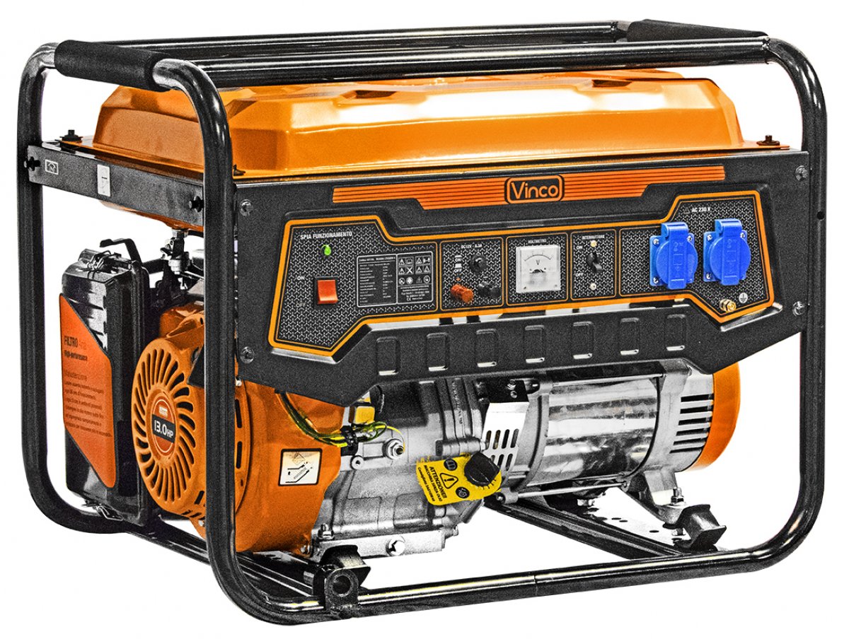 Generatore di corrente a benzina 4 tempi 5500w 390cc + Olio motore in omaggio VINCO
