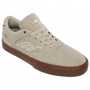 EMERICA SCARPA DA SKATE THE LOW VULC TAN WHITE GUM