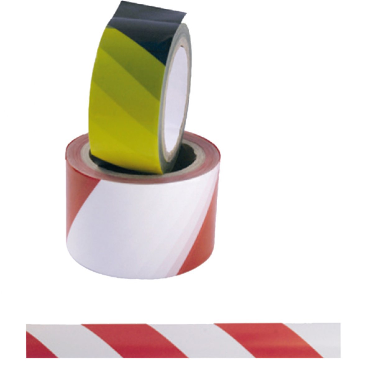 Nastro adesivo di sicurezza - 50 mm x 25 mt - rosso/bianco - Viva 