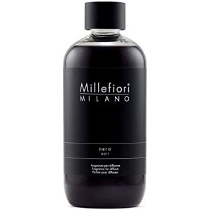 Ricarica per diffusore a bastoncini Millefiori Milano Nero - area olfattiva legnosa/speziata - 500 ml
