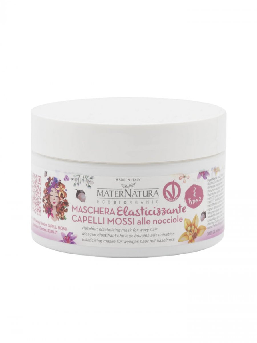 maschera elasticizzante capelli mossi alle nocciole Maternatura