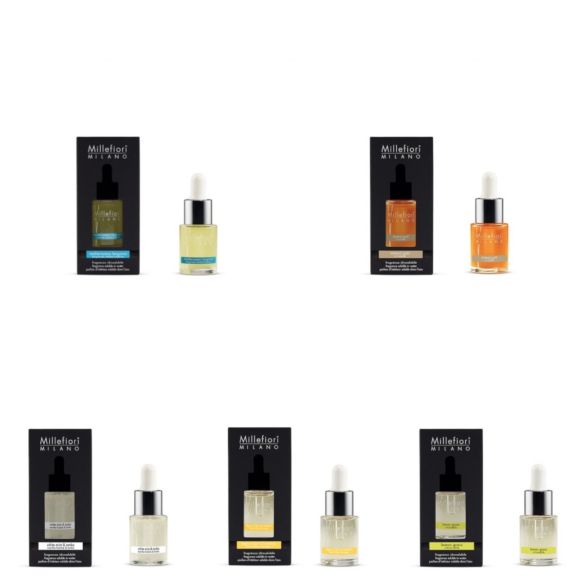 1 Fragranza idrosolubile Millefiori Milano - area olfattiva agrumata fresca - 15 ml