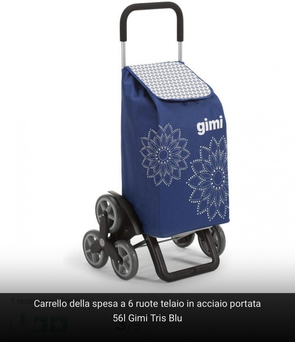 Carrello della spesa tre ruote GIMI Carrello spesa tre ruote GIMI