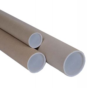 Tubo in cartone avana  - altezza 70 cm - diametro 6 cm -