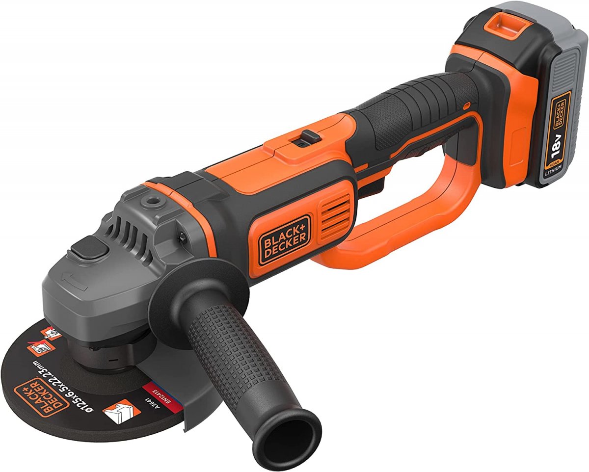 SMERIGLIATRICE ANGOLARE 18V LITIO 4.0Ah BLACK+DECKER Black+Decker