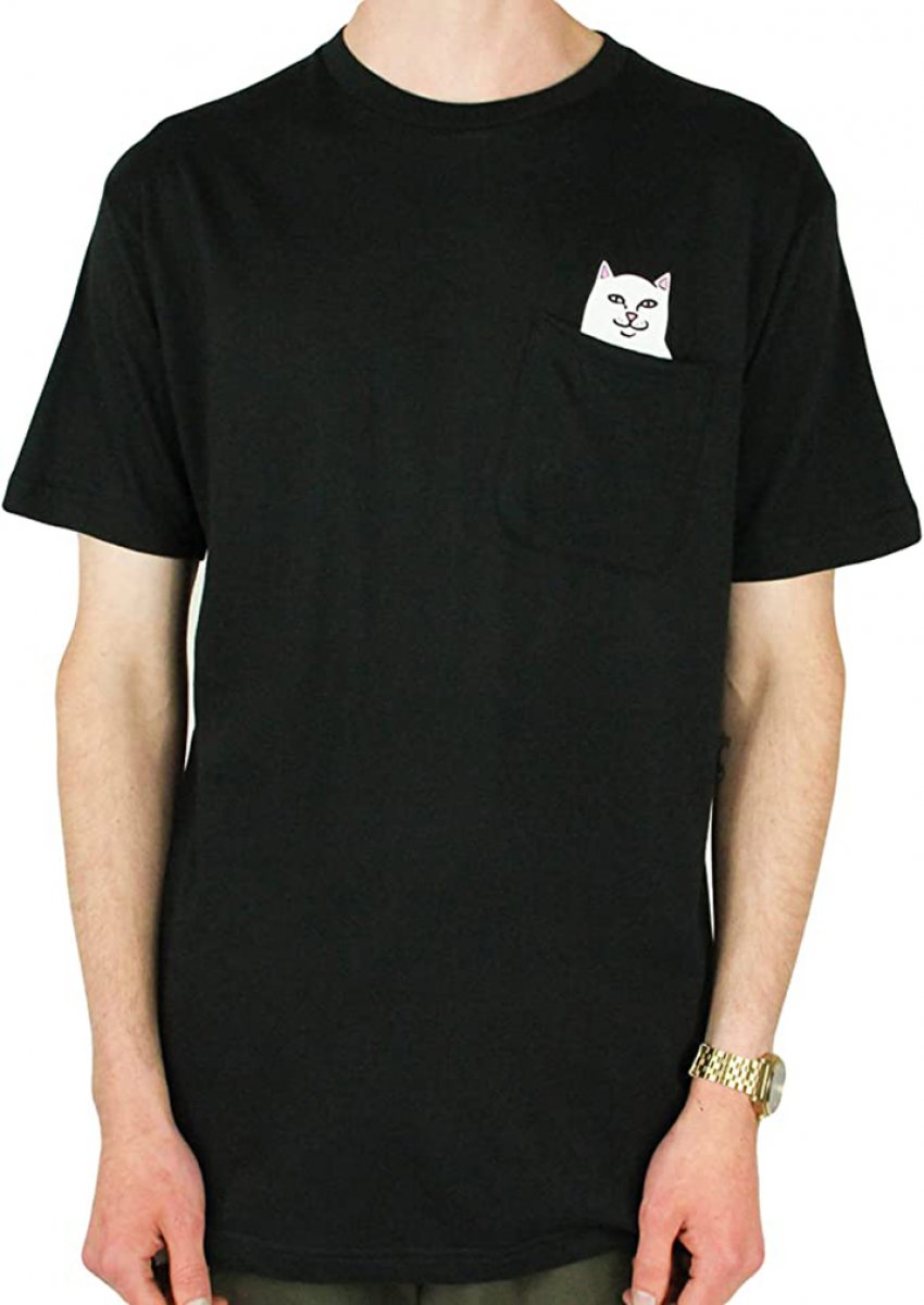 RIPNDIP T-Shirt Lord Nermal Pocket Tee BLACK RIPNDIP