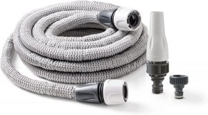 Tubo Irrigazione AQUAPOP GREY EASY 15 m - Tubo auto estensibile in tessuto MADE IN ITALY- NOVITA' 2023