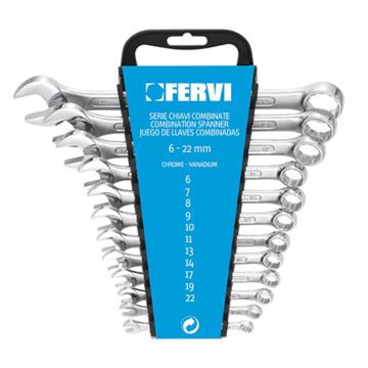 SERIE CHIAVI COMBINATE 6-22 12 PZ. FERVI