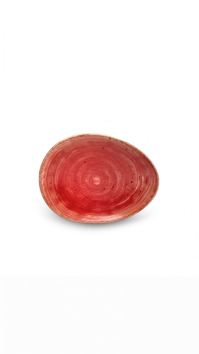 Piattino ovale linea Peperoncino Kaleidos Milano - rosso