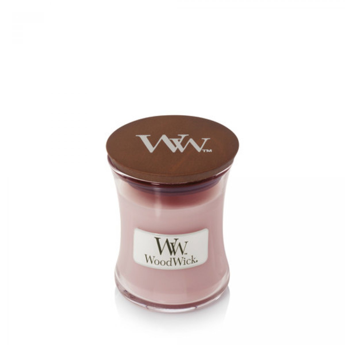 Candela a clessidra piccola Rosewood Woodwick - 272 g