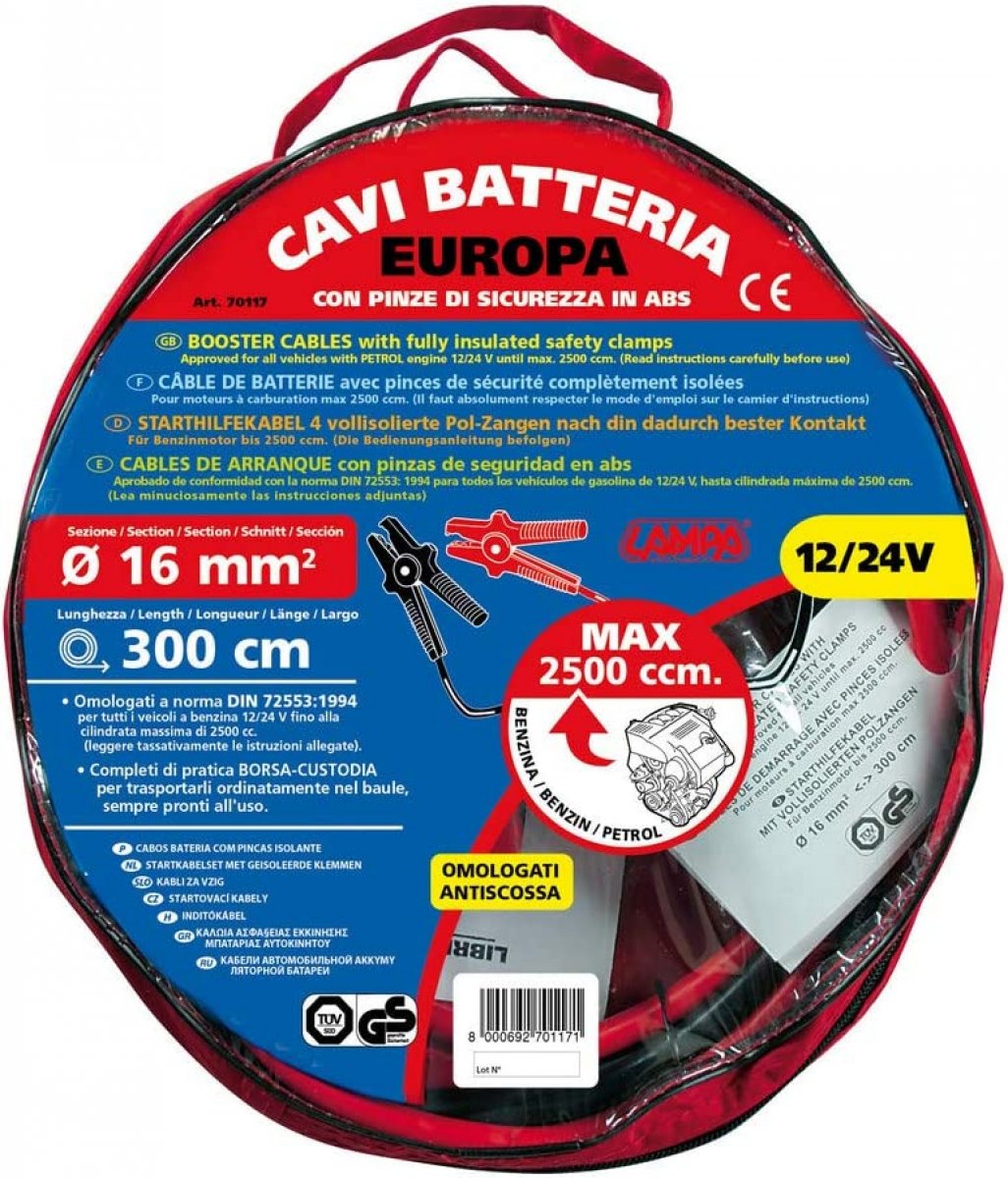 CAVI BATTERIA 16 MMQ 3 MT R+N LAMPA