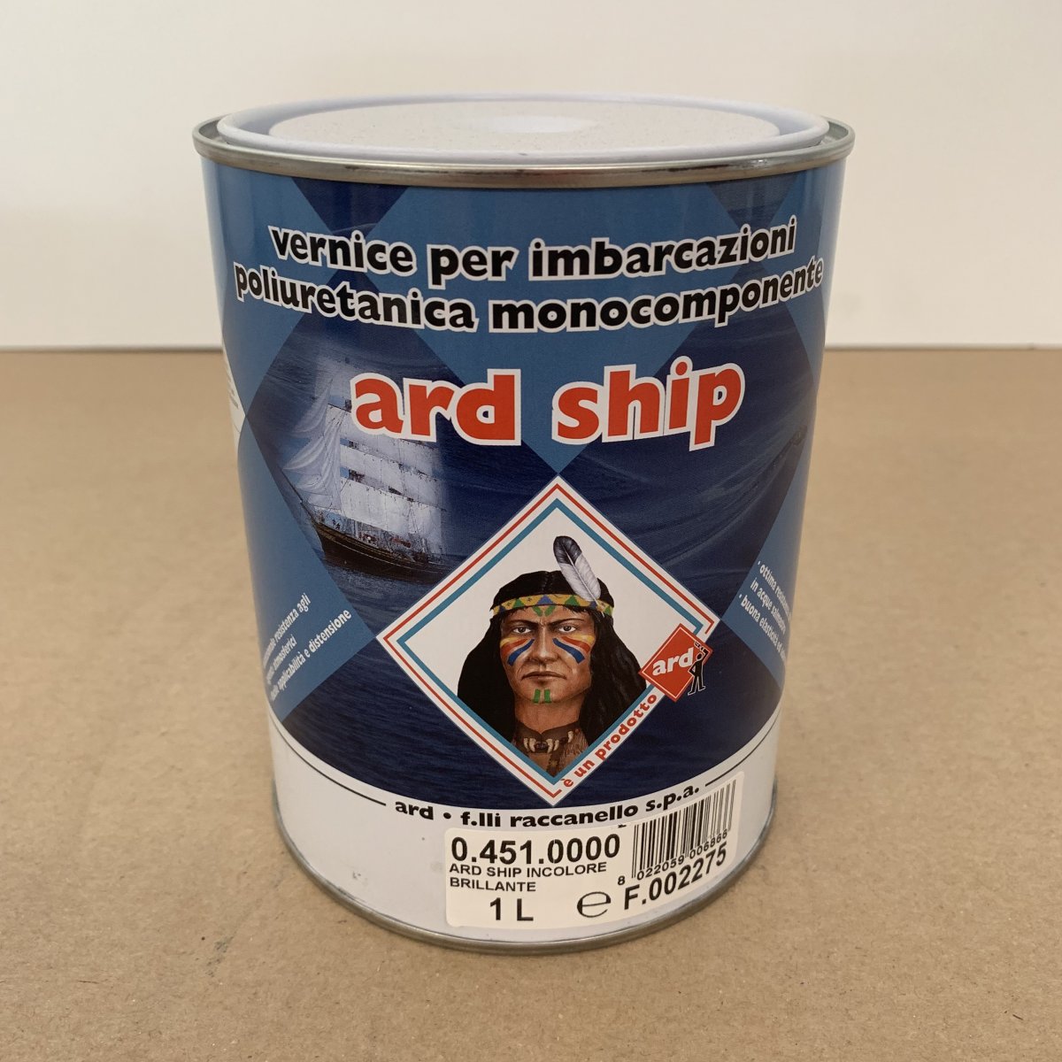 ARD SHIP BRILLANTE ARD-RACCANELLO 1 lt VERNICE BRILLANTE PER IMBARCAZIONI POLIURETANICA MONOCOMPONENTE 1 lt
