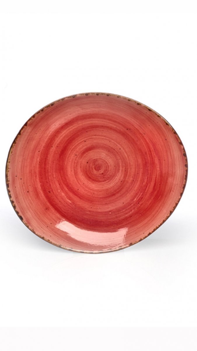 Piatto piano linea Peperoncino Kaleidos Milano - rosso