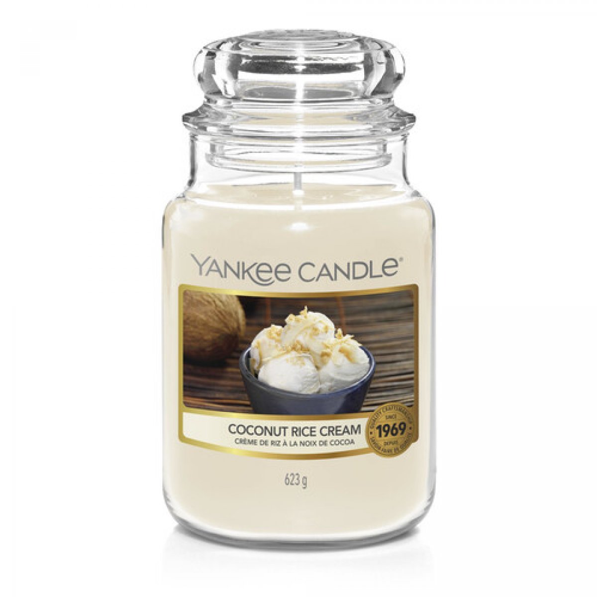 Giara grande Yankee Candle Coconut Rice Cream Fragranza dolce speziata