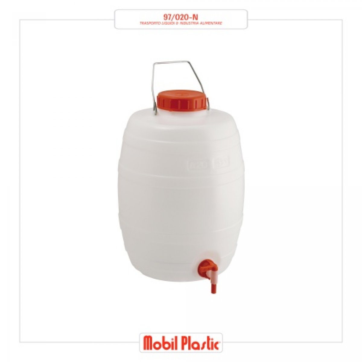 FUSTINO BOTTICELLA CON RUBINETTO - 20 LT MOBIL PLASTIC