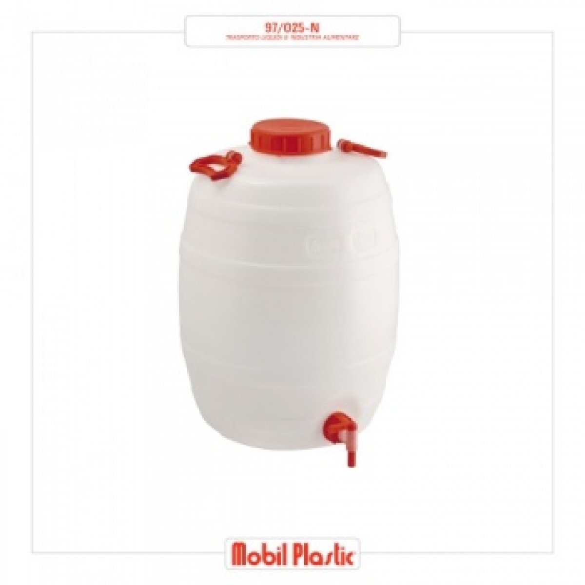 FUSTINO BOTTICELLA CON RUBINETTO - 25 LT MOBIL PLASTIC