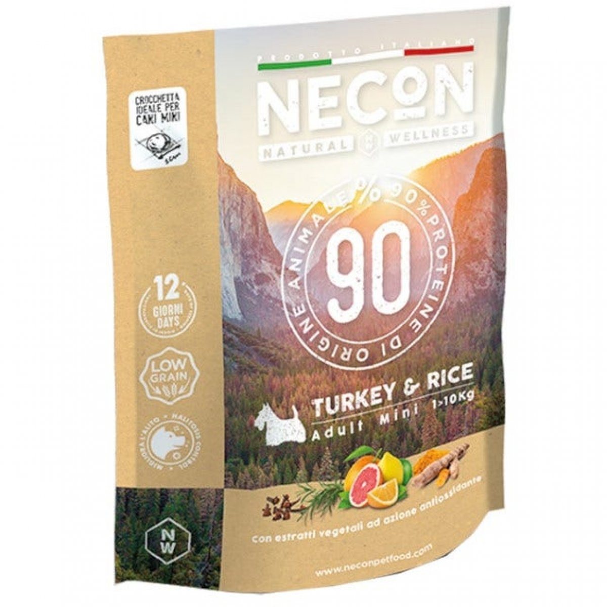 NECON monoproteico cani adulti mini TACCHINO 800gr 