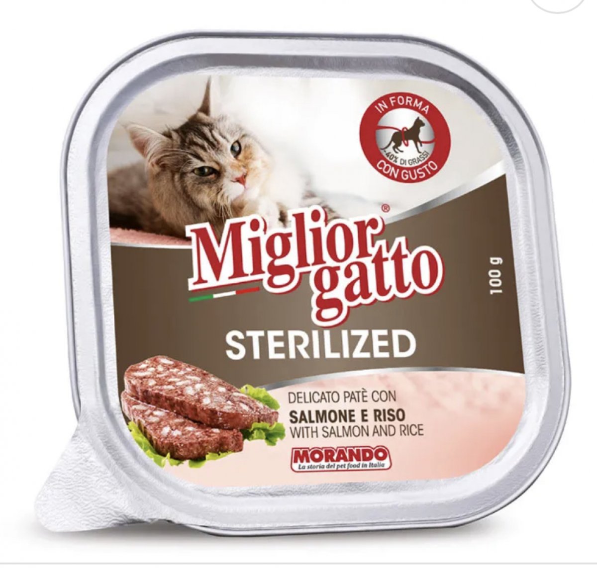 Miglior Gatto Sterilized - Pate’ - Salmone & Riso - 100gr 