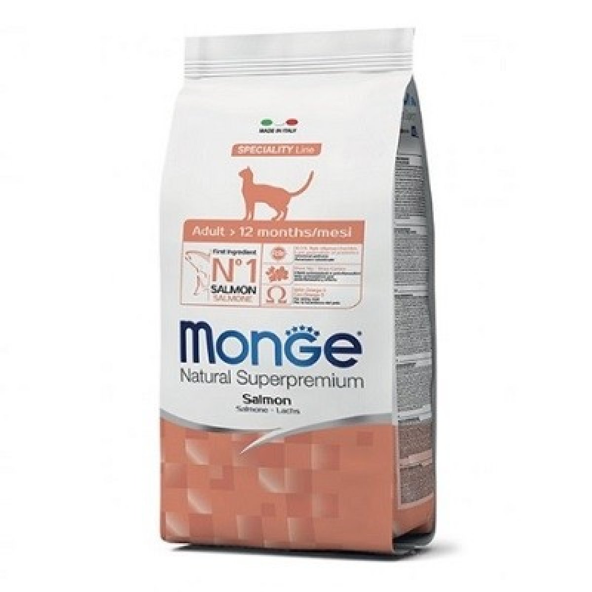 MONGE GATTO SUPERPREMIUM ADULT STERILIZZATO SALMONE 10KG