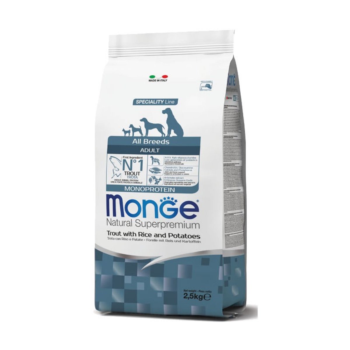 MONGE CANE SUPERPREMIUM ALL BREED TROTA RISO PATATE 12KG