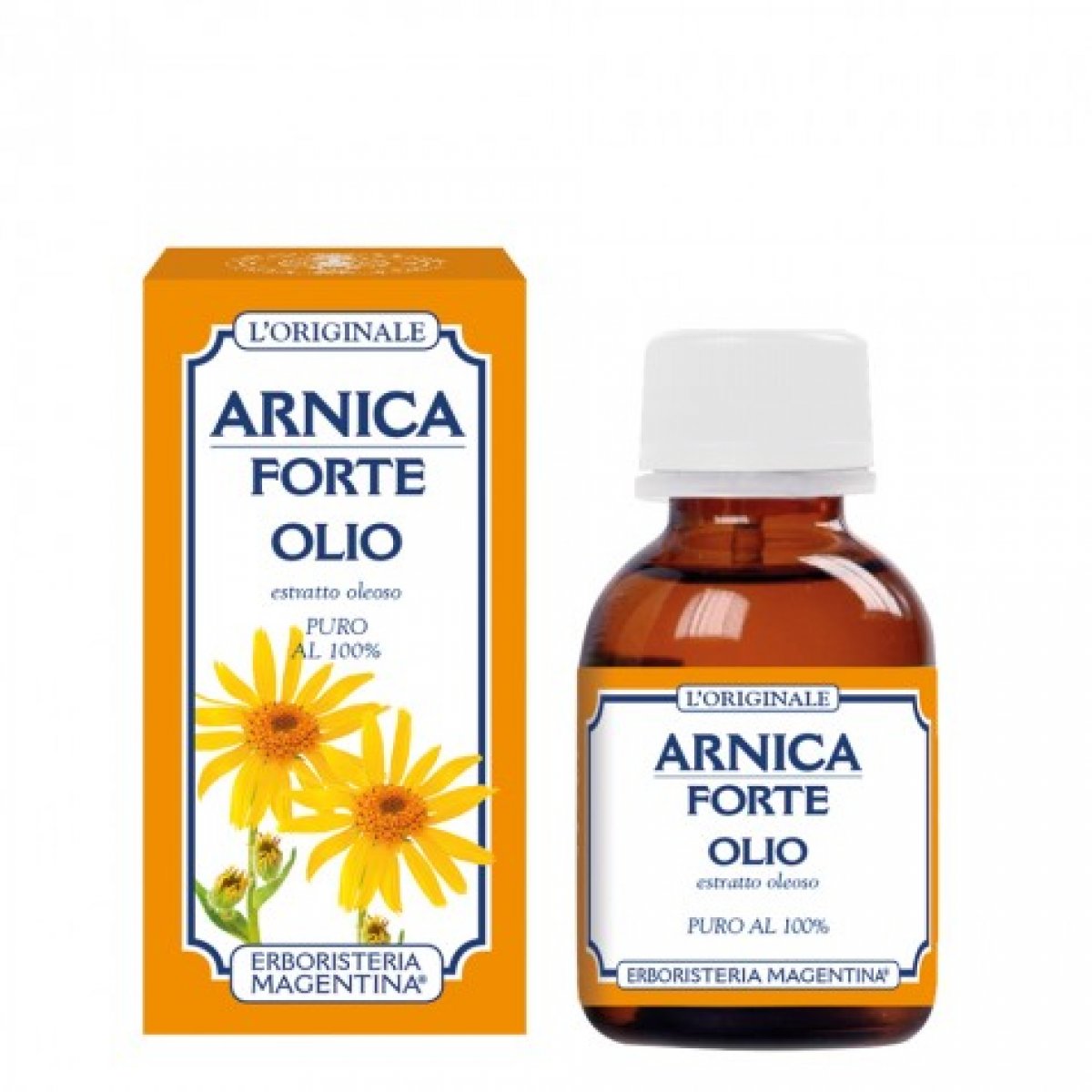 Olio Puro 100% di Arnica Forte 50 ml Erboristeria Magentina
