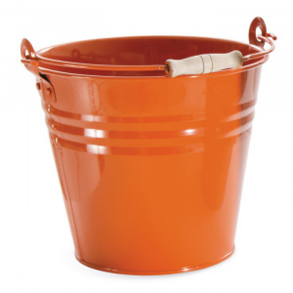 SECCHIO LAMIERA ZINCATA LT.10 VERNICIATO ARANCIO VERDELOOK