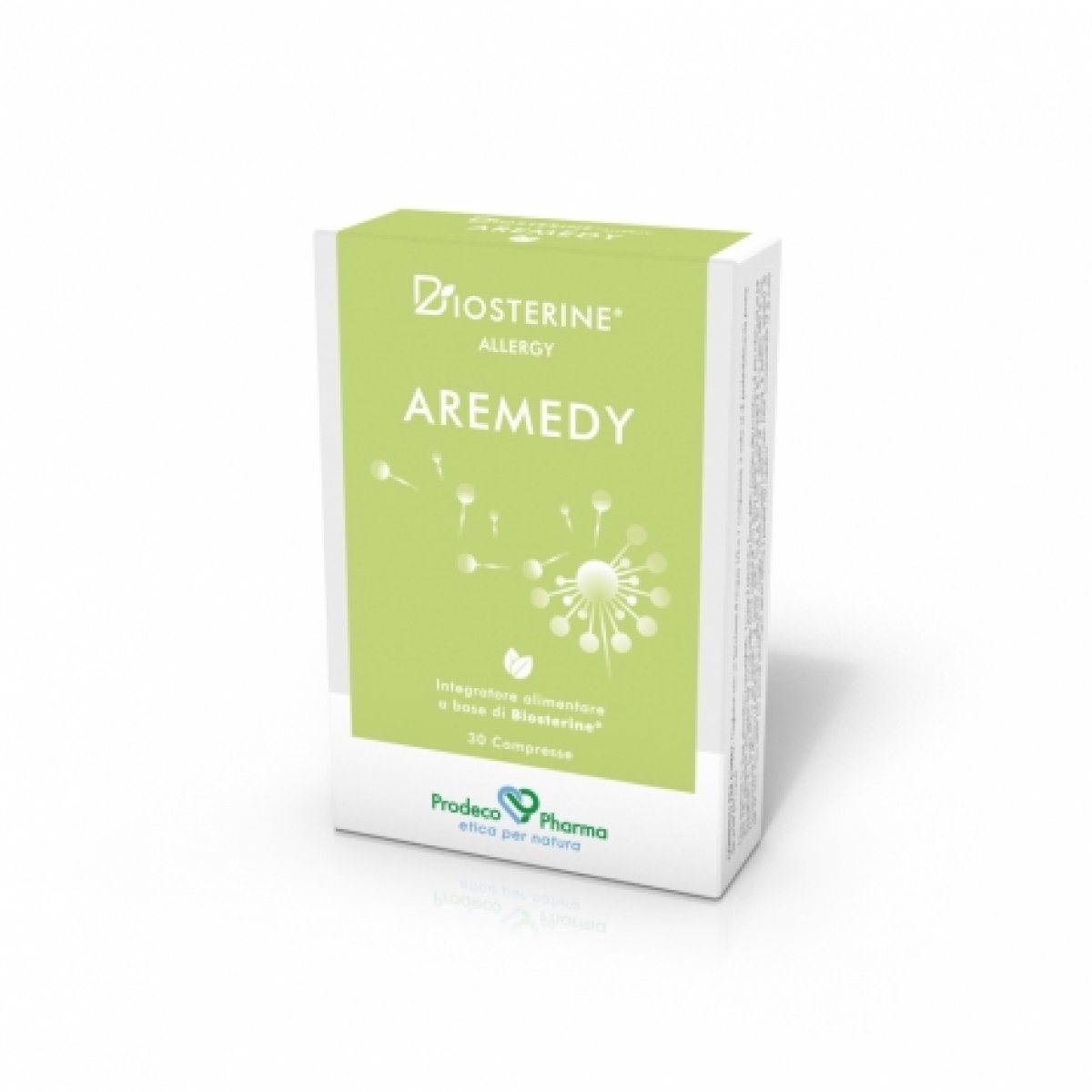 BIOSTERINE® ALLERGY AREMEDY - Prodeco Pharma Per affrontare in modo completo, efficace, risolutivo e senza effetti collaterali il problema dell'allergia. 30 compresse