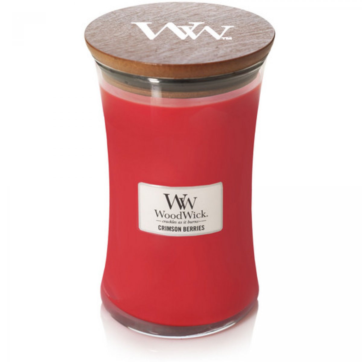 Candela a clessidra grande Crimson Berries Woodwick - 1134 g