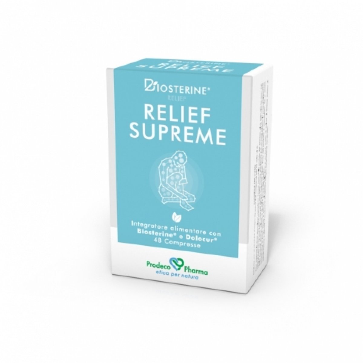 Biosterine® Relief SUPREME 48 cpr - Prodeco Pharma Efficace nel trattamento di tutti gli stati dolorifici acuti e cronici di origine infiammatoria Conf. da 48 compresse