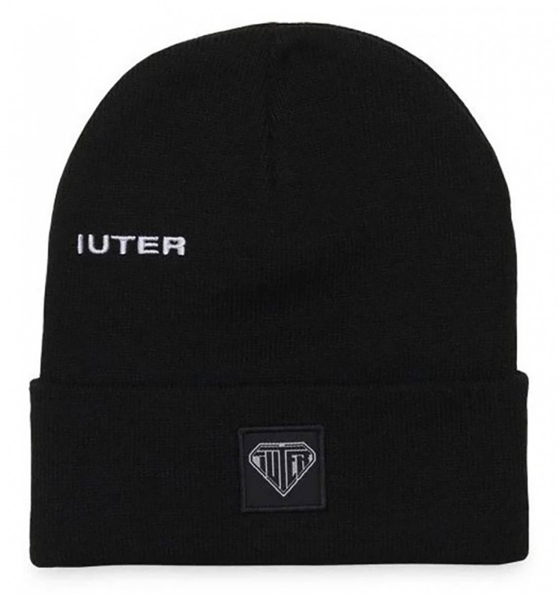 IUTER Berretto Logo Fold Beanie Black IUTER