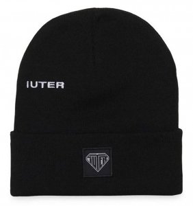 IUTER Berretto Logo Fold Beanie Black